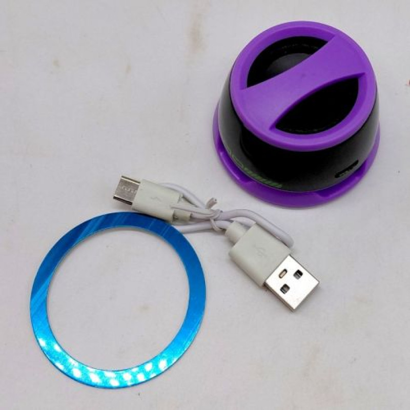 Колонка, висота 4 см, магнітна поверхня, підсвічування, Bluetooth, вбудований акумулятор, в коробці (Білий)