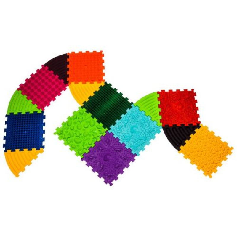 Масажний килимок Ортек Динозаври Пазли 9 ел. + 6 Трикутників