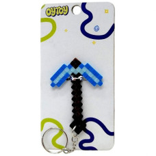 Брелок (3D друк) Minecraft Pickaxe Tool / Кайло Keychain, Діамантовий