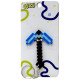 Брелок (3D друк) Minecraft Pickaxe Tool / Кайло Keychain, Діамантовий