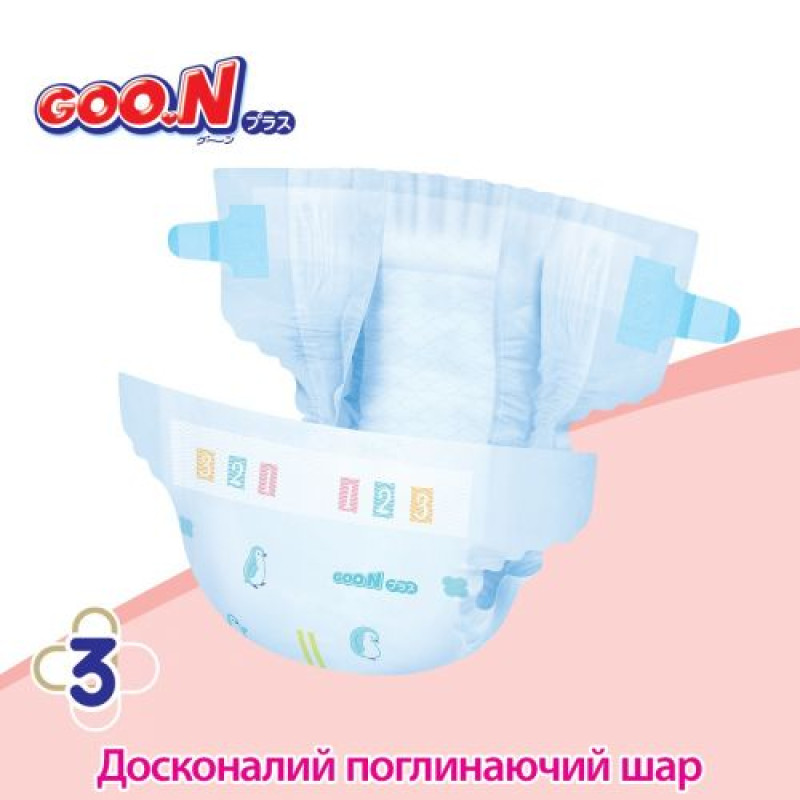 Підгузки Goo.N Plus для дітей (розмір 4(L), 9-14 кг, 96 шт)