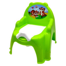 Горщик дитячий з кришкою, (САЛАТОВИЙ) ТИГРИКИ