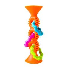 Прорізувач-брязкальце на присосках Fat Brain Toys Squigz Loops, помаранчевий