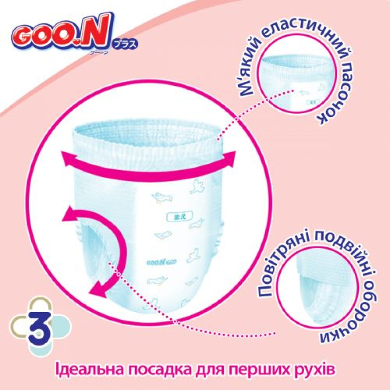 Трусики-підгузки Goo.N Plus для дітей (розмір 6(XXL), 13-25кг, 28 шт.)