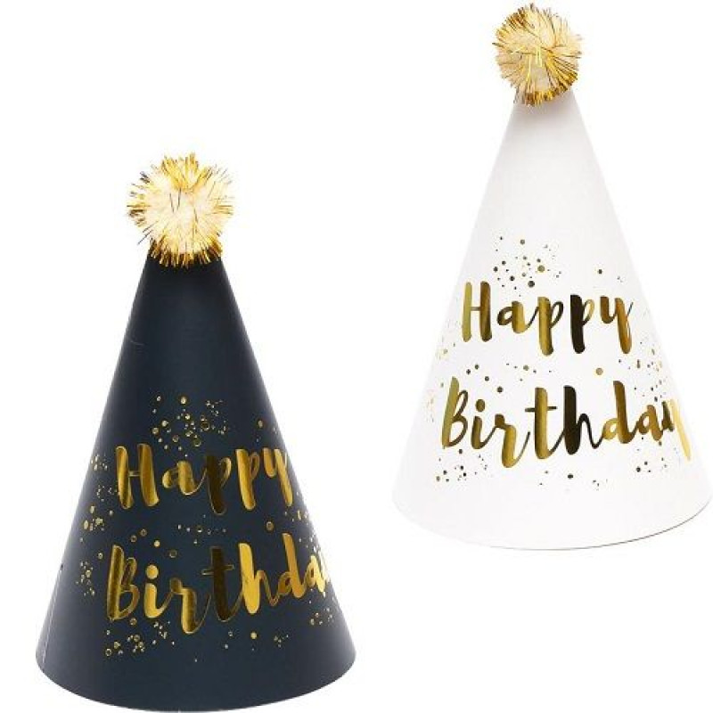 Ковпак дитячий Happy birthday (БІЛИЙ)