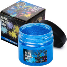 Слюдяний пігментний порошок Blue pearl (Блакитна перлина) для епоксидної смолі, мила, макіяжу та манікюру, банку (57 г)