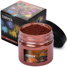 Слюдяний пігментний порошок COOPER (Мідь) для епоксидної смолі, мила, макіяжу та манікюру, банку (57 г)