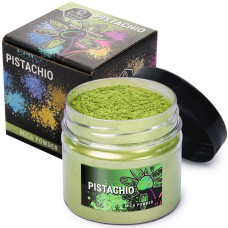 Слюдяний пігментний порошок PISTACHIO (Фісташка) для епоксидної смолі, мила, макіяжу та манікюру, банку (57 г)