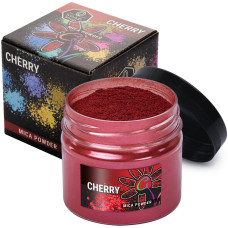Слюдяний пігментний порошок CHERRY (Вишня) для епоксидної смолі, мила, макіяжу та манікюру, банку (57 г)