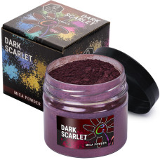 Слюдяний пігментний порошок DARK SCARLET (Бордо) для епоксидної смолі, мила, макіяжу та манікюру, банку (57 г)