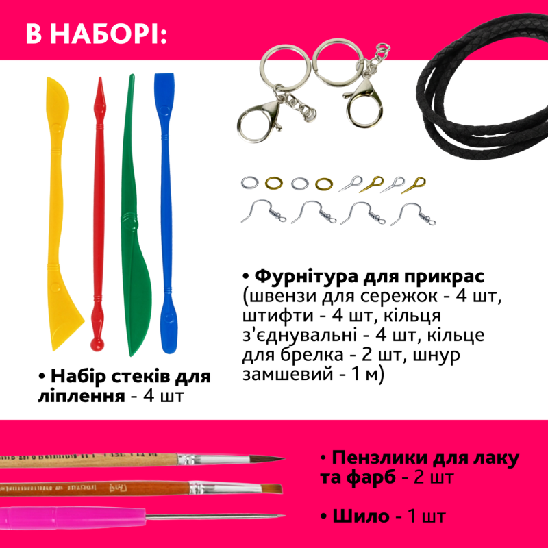 Творчий набір для виготовлення прикрас з полімерної глини «Метелик»