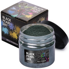 Слюдяний пігментний порошок BLACK PEARL (Чорне море) для епоксидної смолі, мила, макіяжу та манікюру, банку (57 г)