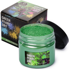 Слюдяний пігментний порошок GREEN PEARL (Зелена перлина) для епоксидної смолі, мила, макияжа та манікюру, банку (57 г)