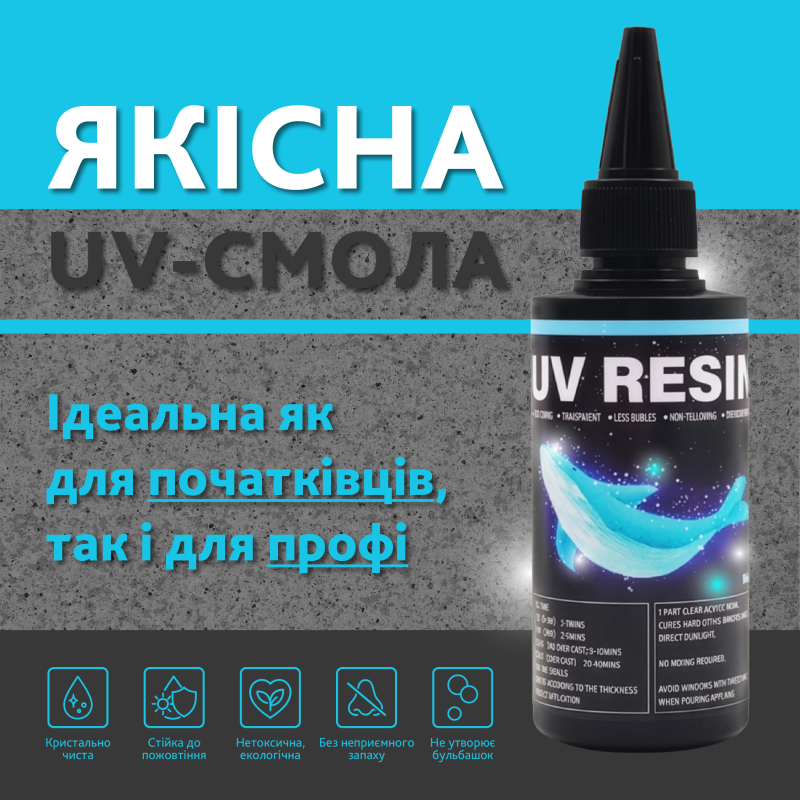 Набір для виготовлення прикрас з епоксидної смолі ALEXES - UV смола, LED лампа, блискітки 48 кольорів