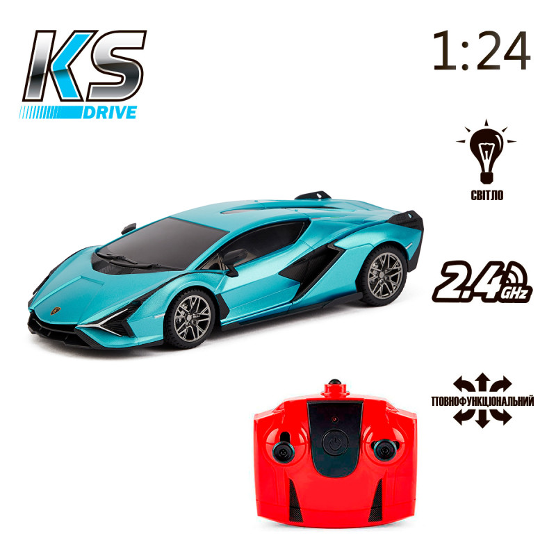 Автомобіль KS Drive на радіокеруванні  - Lamborghini Sian (1:24, синій)