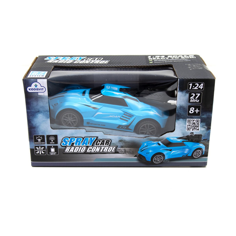 Автомобіль Spray Car на радіокеруванні  – Sport (блакитний, 1:24, світло, функція туман)