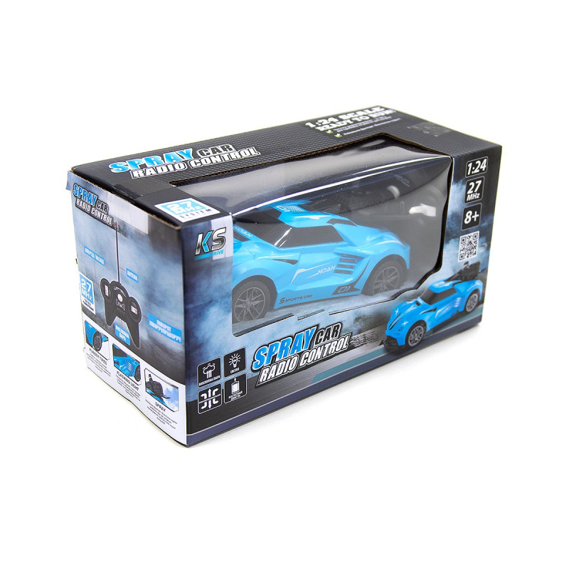 Автомобіль Spray Car на радіокеруванні  – Sport (блакитний, 1:24, світло, функція туман)