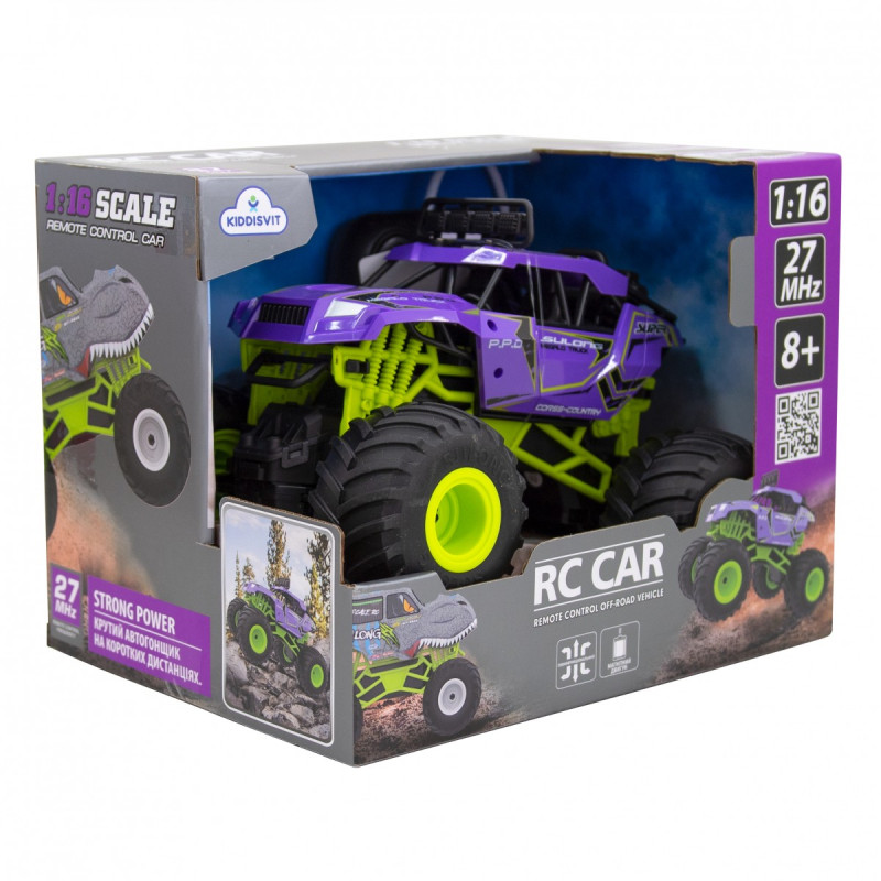 Автомобіль Bigfoot Off-road на радіокеруванні – Violet (1:16, 27 МГц (MHz))