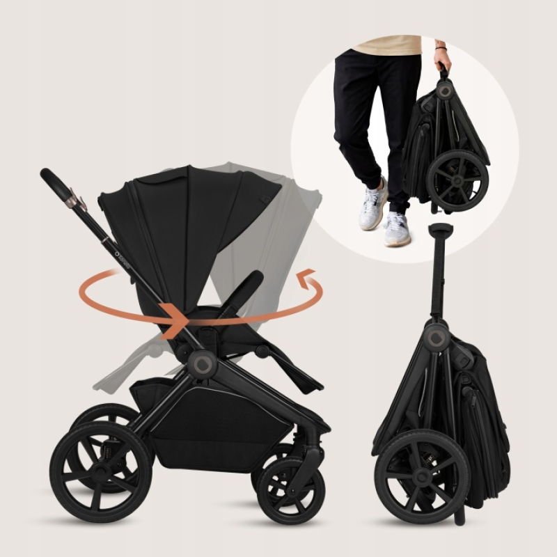 Універсальна коляска 3 в 1 Lionelo FREYA 3IN1 BLACK ONYX