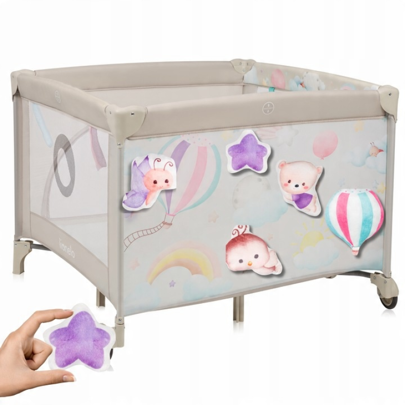 Манеж Lionelo MILLE PLUS GREY BEIGE