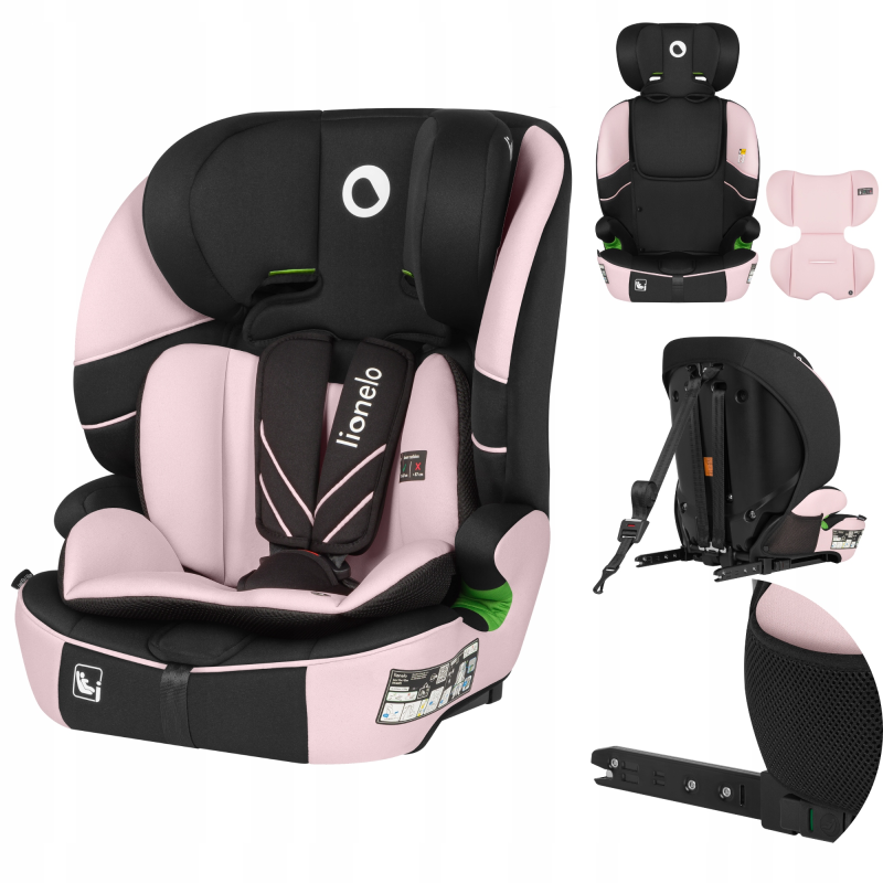 Дитяче автокрісло Lionelo  LEVI  FIX I-SIZE PINK BABY