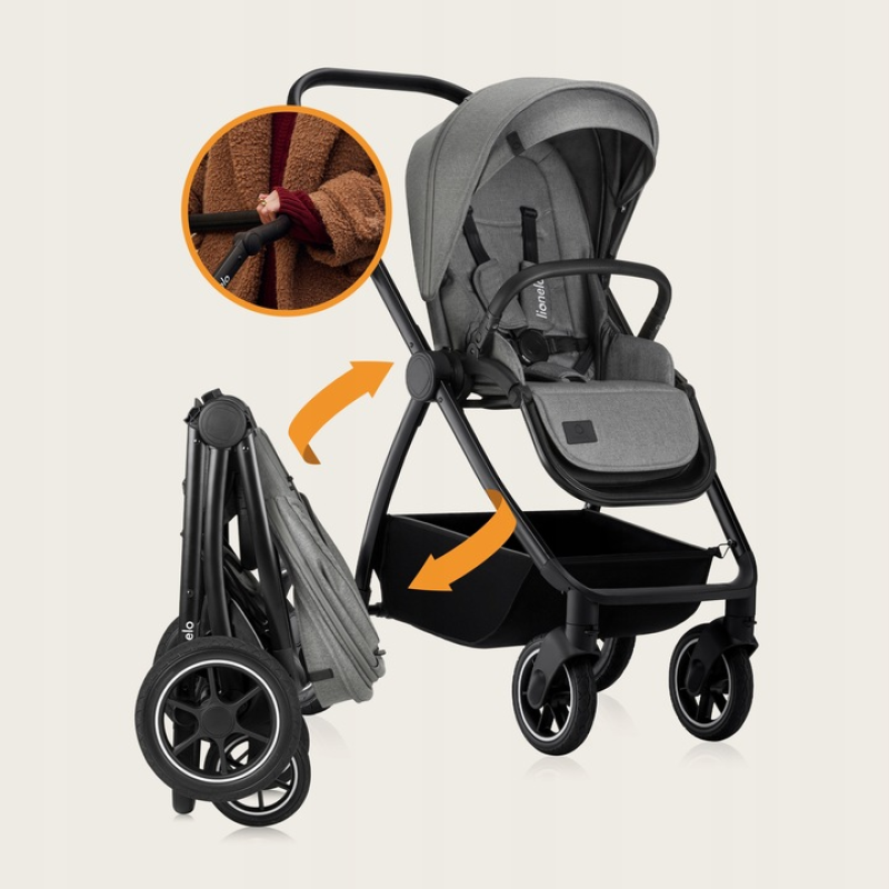 Універсальна коляска 3 в 1 Lionelo MERIL 3IN1 GREY STONE
