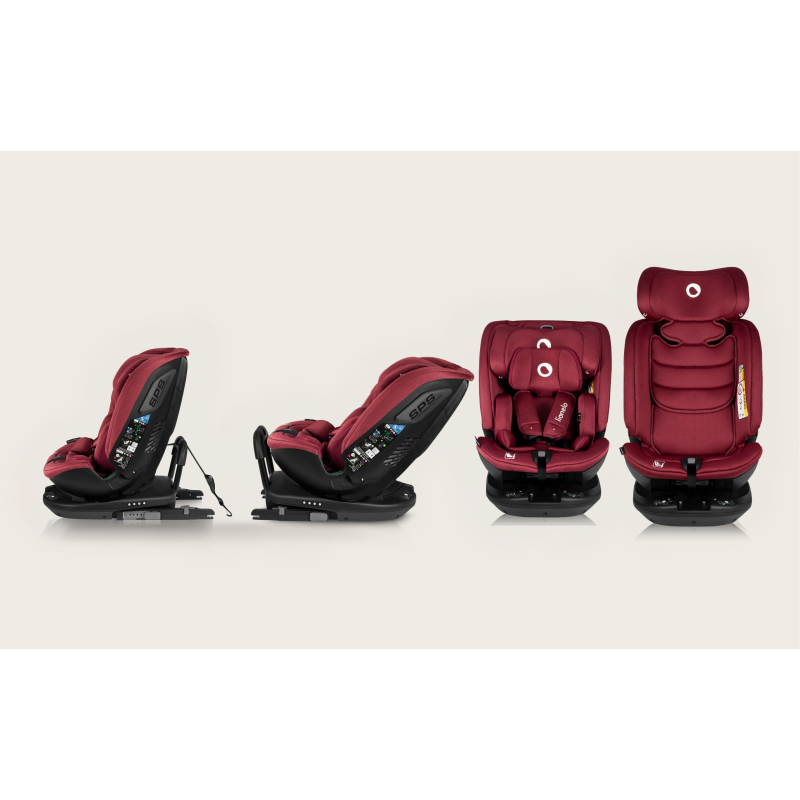 Детское автокресло Lionelo BASTIAAN RWF i-Size RED BURGUNDY