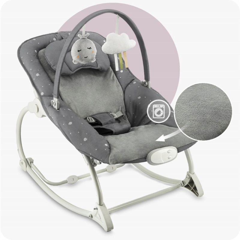 Крісло-гойдалка MoMi LAPIS Dark Grey