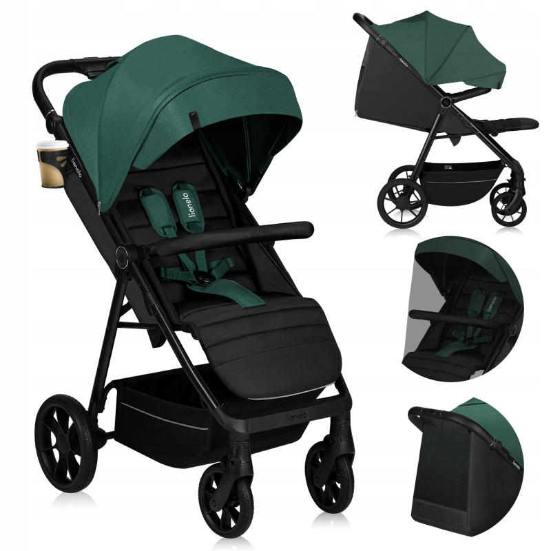 Прогулянкова коляска Lionelo MIRA GREEN EMERALD