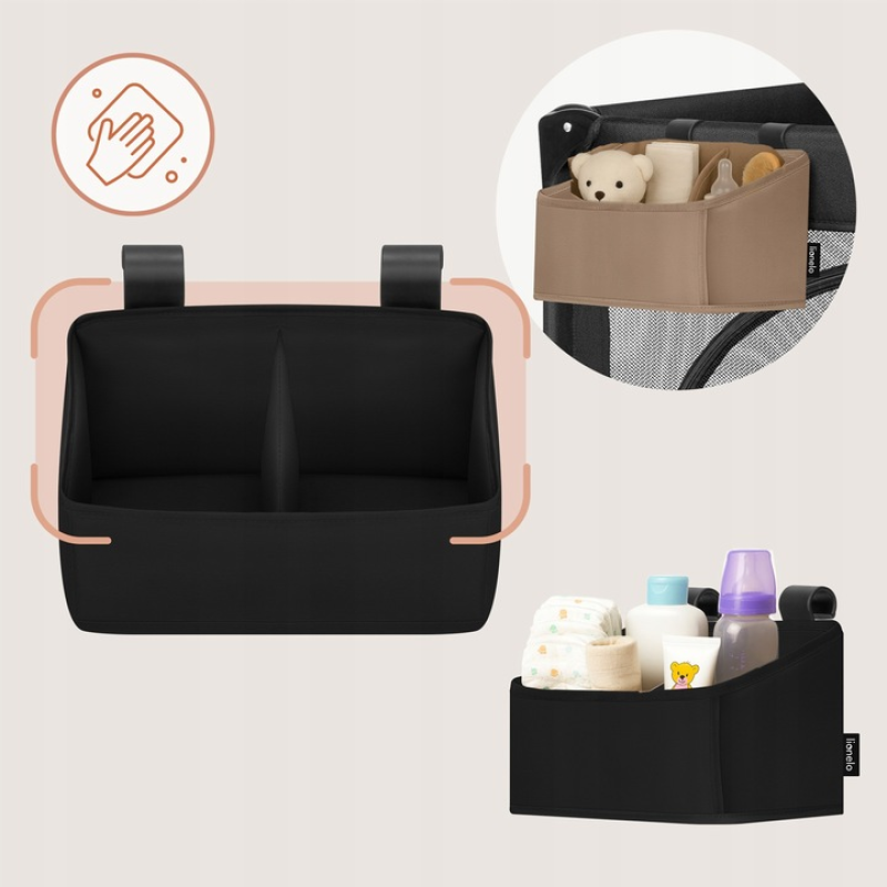 Органайзер для ліжечка Lionelo SIDEPOCKET SMALL BLACK