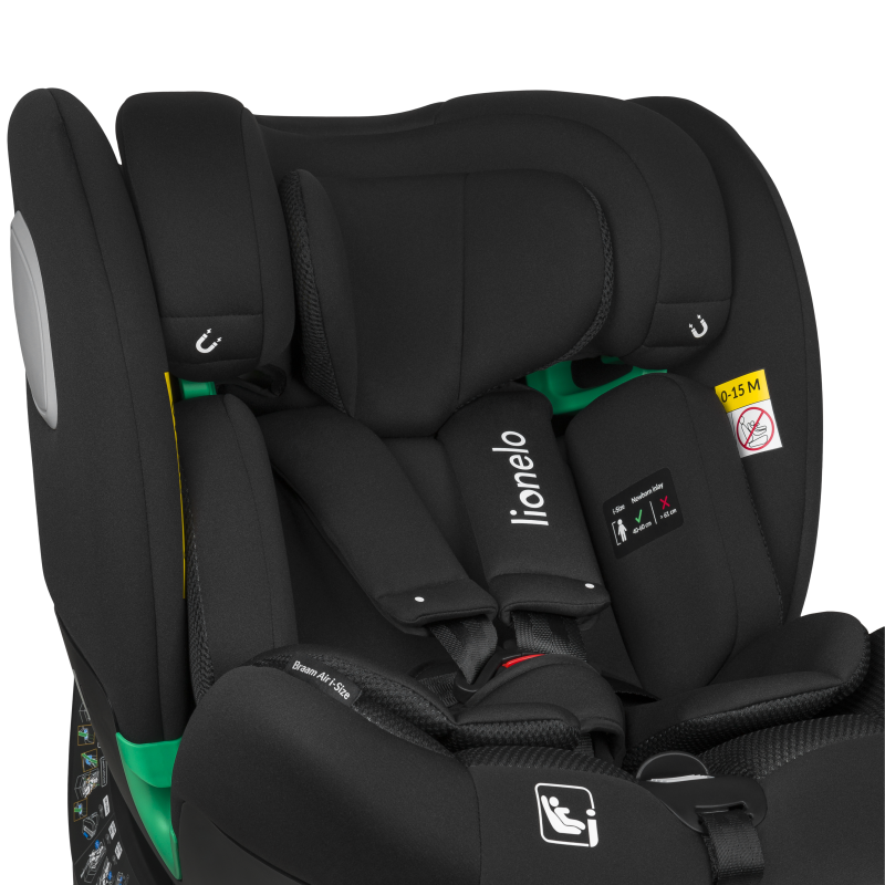 Дитяче автокрісло Lionelo BRAAM AIR I-SIZE BLACK CARBON