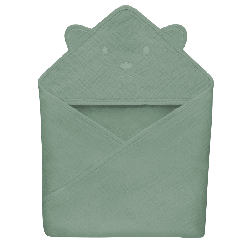 Рушник Lionelo MUSLIN HOODED TOWEL GREEN FOREST
