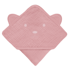 Рушник Lionelo MUSLIN HOODED TOWEL PINK BABY