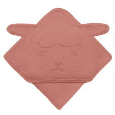 Рушник Lionelo MUSLIN HOODED TOWEL RED CORAL