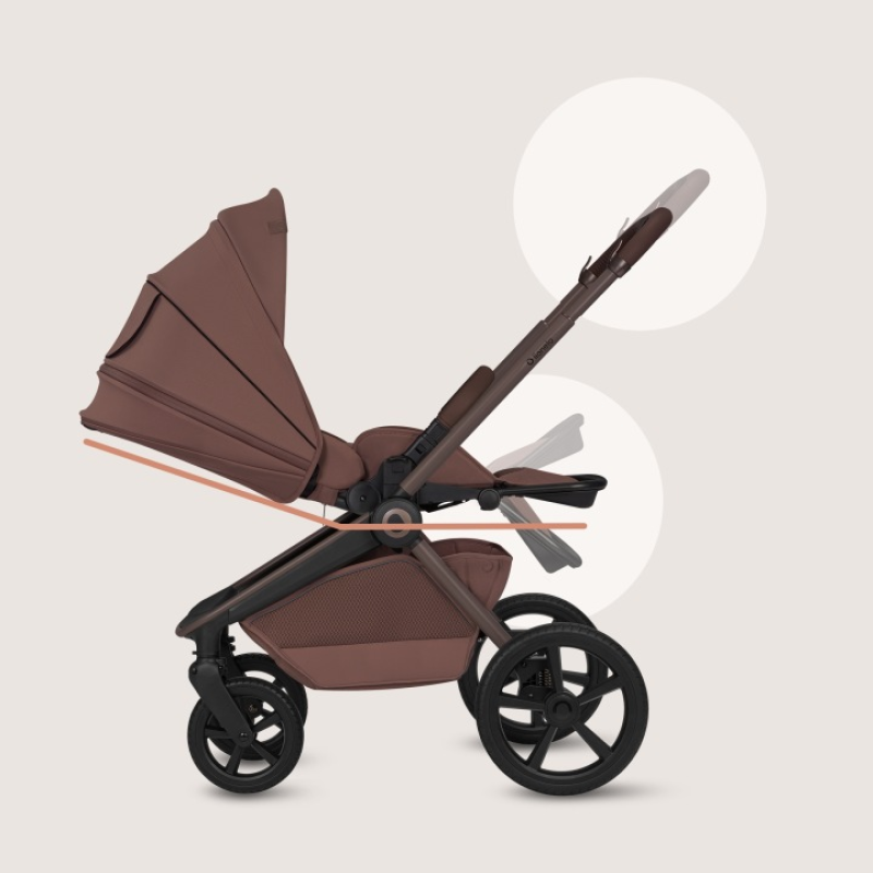 Універсальна коляска 2 в 1 Lionelo FREYA 2IN1 BROWN CHOCOLATE