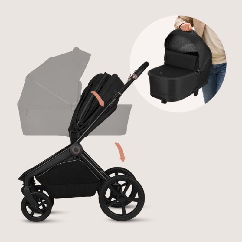 Універсальна коляска 3 в 1 Lionelo FREYA 3IN1 BLACK ONYX