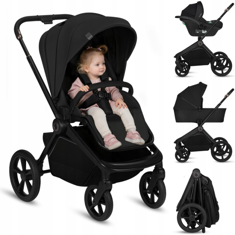 Універсальна коляска 3 в 1 Lionelo FREYA 3IN1 BLACK ONYX
