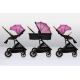 Універсальна коляска 3 в 1 Lionelo RIYA PINK VIOLET