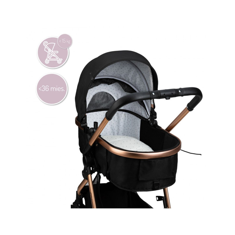 Коляска універсальна 2 в 1 MoMi LIMURU 2in1 black