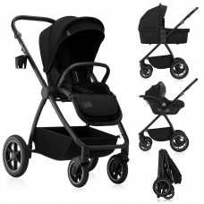 Універсальна коляска 3 в 1 Lionelo MERIL 3IN1 BLACK ONYX