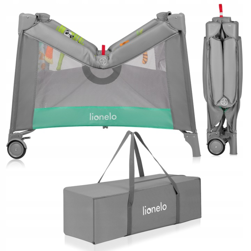 Манеж Lionelo MILLE PLUS GREY GREEN