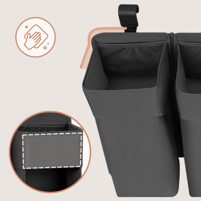 Органайзер для ліжечка Lionelo SIDEPOCKET LARGE GREY
