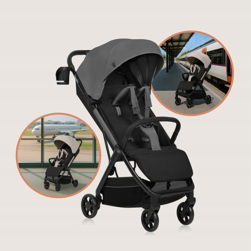 Прогулянкова коляска Lionelo JULIE AIR GREY STONE