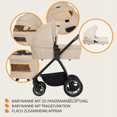 Універсальна коляска 2 в 1 Lionelo MERIL 2IN1 BEIGE SAND