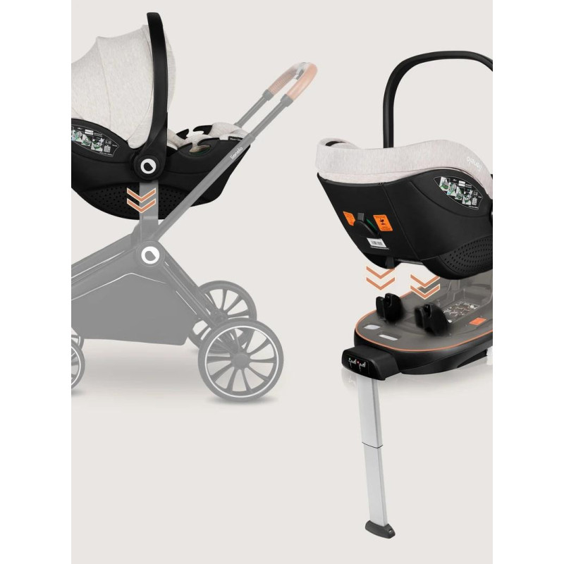 База з автокріслом Lionelo MOXIE I-SIZE SET BEIGE SAND