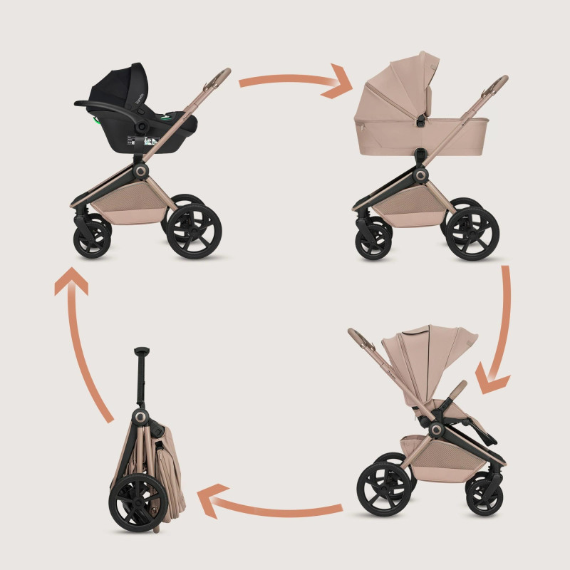 Універсальна коляска 3 в 1 Lionelo FREYA 3IN1 BEIGE SAND