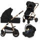 Універсальна коляска 3 в 1 Lionelo AMBER BLACK ONYX