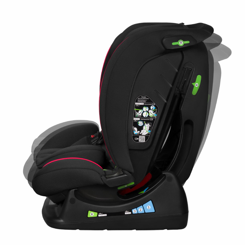 Дитяче автокрісло Lionelo AART I-SIZE BLACK CARBON RED