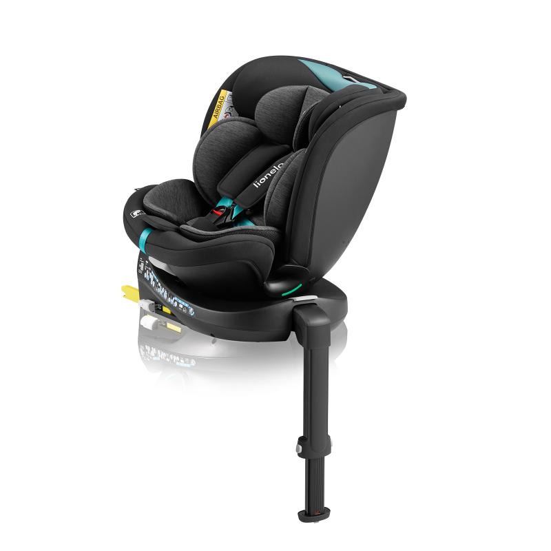 Дитяче автокрісло Lionelo NAVY I-SIZE BLACK TURQUOISE