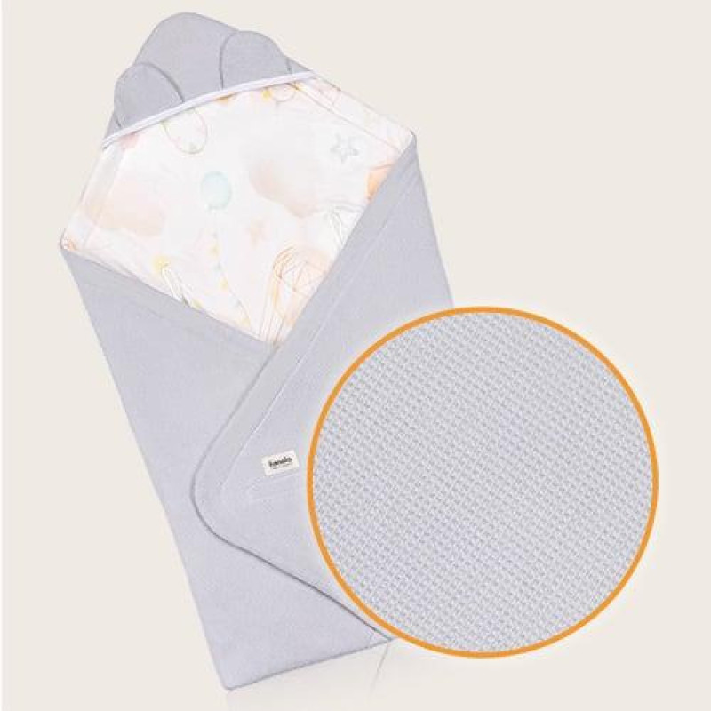 Покривало Lionelo TRAVEL SWADDLE BLANKET GREY BALLON